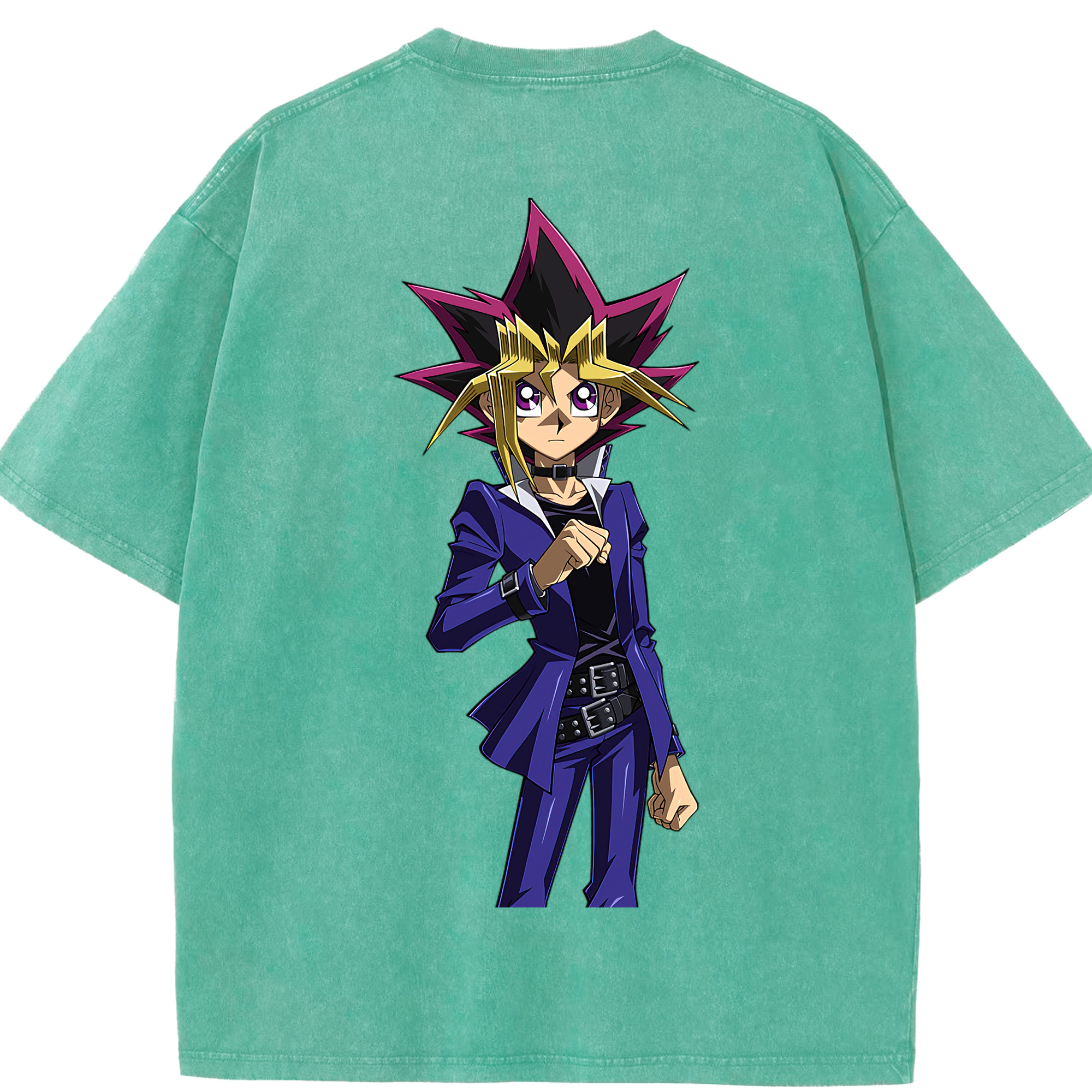 （画像用） 遊☆戯☆王 Yu-Gi-Oh! 綿100% ヴィンテージ風 半袖Tシャツ（背面プリント）